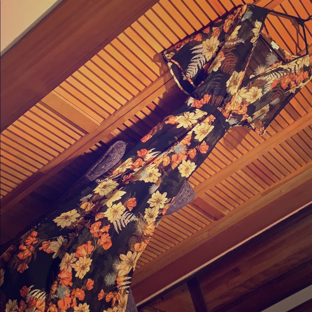 Long floral dress cover